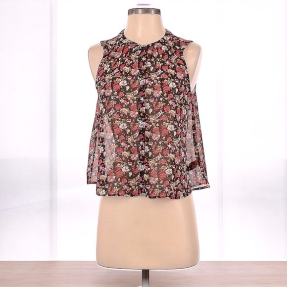 Express Floral Sleeveless Blouse l SIZE XS - Picture 1 of 5